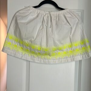 Crewcuts White Skirt Yellow Embroidery Girls Size 8 Boho Summer Garden Girl
